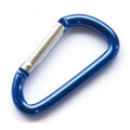 Sleutelhanger aluminium blauw 80 mm - 10 stuks
