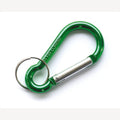 Sleutelhanger aluminium groen met ring 60 mm