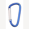Sleutelhanger aluminium ovaal blauw 46 mm - 10 stuks