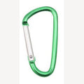 Sleutelhanger aluminium ovaal groen 46 mm - 10 stuks