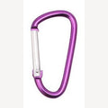 Sleutelhanger aluminium ovaal paars 56 mm - 10 stuks