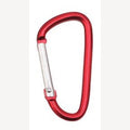 Sleutelhanger aluminium ovaal rood 56 mm - 10 stuks
