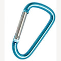 Sleutelhanger aluminium ovaal turquoise 46 mm - 10 stuks