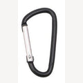 Sleutelhanger aluminium ovaal zwart 46 mm - 10 stuks