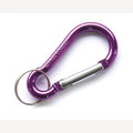 Sleutelhanger aluminium paars met ring 60 mm