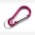 Sleutelhanger aluminium rood met ring 60 mm