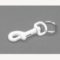 Sleutelhanger wit groot met ring 94 mm