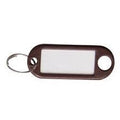 Sleutellabel bruin - 4 stuks