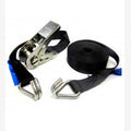 Spanband 2-delig met RVS ratel zwart 25 mm - 6 meter