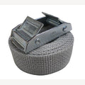 Spanband met dubbele klemsluiting grijs 25 mm - 2 meter