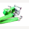 Spanband met ratel en haak groen 35 mm - 6 meter