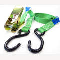 Spanband met ratel en klemhaak groen 25 mm - 1,5 meter