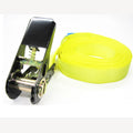 Spanband met ratel geel 25 mm - 5 meter