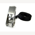 Spanband met RVS ratel zwart 25 mm - 4 meter