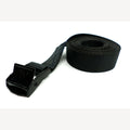 Spanband met zwarte klemsluiting zwart 25 mm - 2 meter