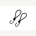 Spanrubber zwart 6 mm met spinhaak - 20 cm