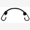 Spanrubber zwart 8 mm met 2 metalen haken