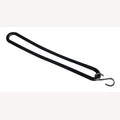Spanrubber zwart 8 mm met S-haak - 25 cm