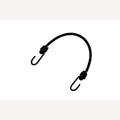 Spanrubber zwart 8 mm met spinhaken - 40 cm