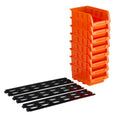 Stapelbare opbergbak oranje 16 x 10 cm