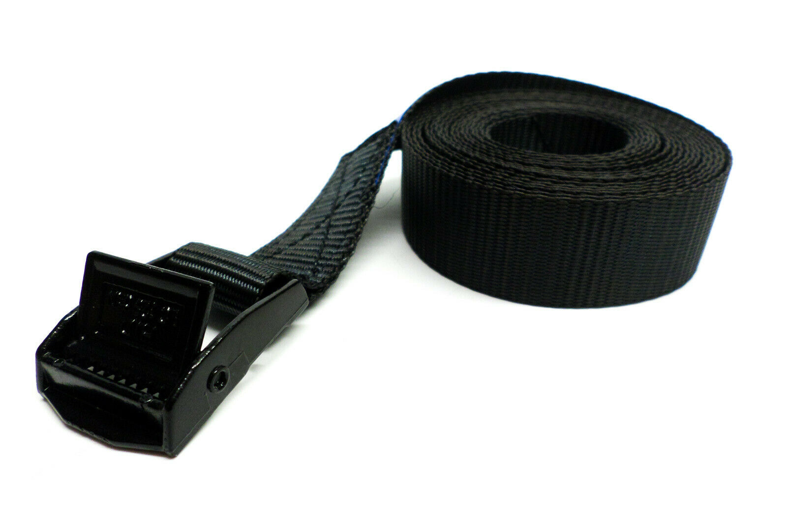 Spanband zwart 3 meter met zwarte klemsluiting